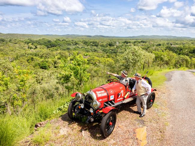 Matthew Benn and Warren Brown start the long road south to Melbourne from the Northern Territory. Picture: Nigel Wright