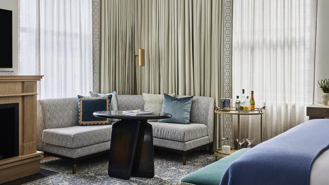 Suite accommodation at the Wall Street Hotel, a bohemian escape from the once-serious Financial District.