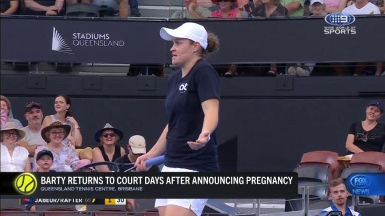 Barty returns after announcing pregnancy