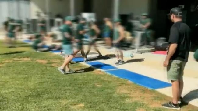 Labor Candidate Terry Campese visited Macquarie Correctional Centre for his charity. Picture: 7 News