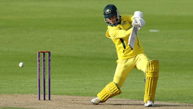 Peter Handscomb bats for Australia A against Northamptonshire last month. Picture: Getty Images