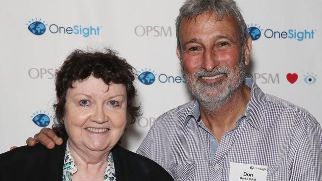 Don Burke with his wife Marea in 2014. Picture: Supplied.