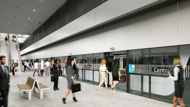 Artist impression, Central station, Sydney Metro.