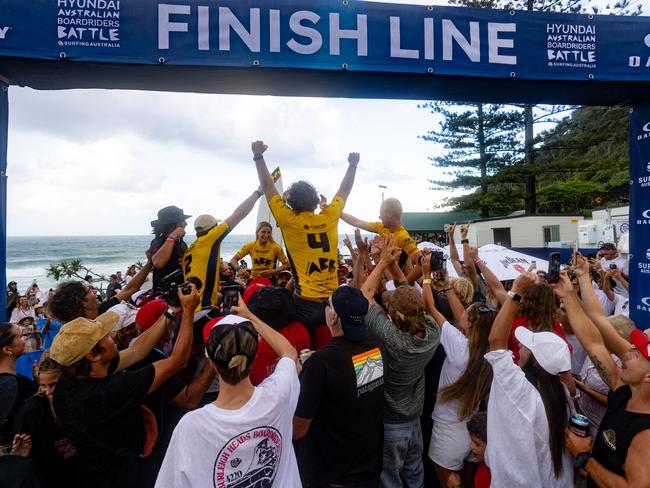 The Australian Boardriders Battle Grand Final held at Burleigh. Picture: Surfing Australia