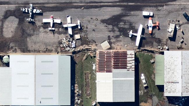 Above the airport. Aerial imagery by Nearmap