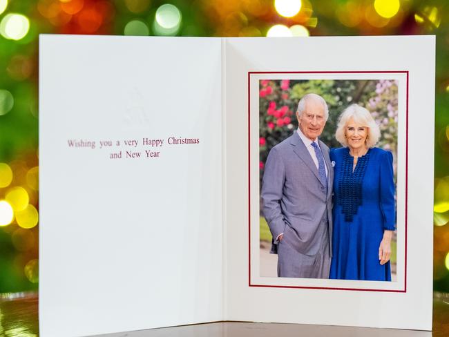 Charles and Camilla have unveiled their 2024 Christmas Card. Picture: Buckingham Palace via Getty Images