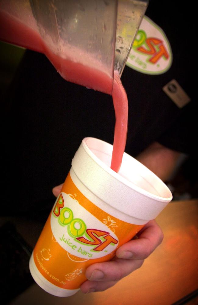 Boost Juice gives their members a free fruit smoothie on their birthdays. Picture: Richard Hatherly