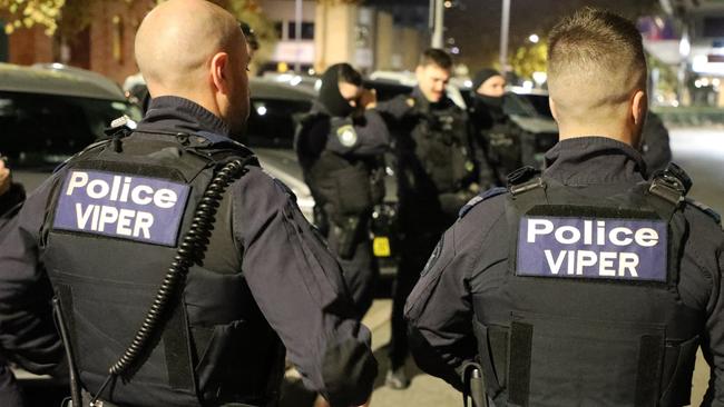 07/08/2024 VIPER taskforce officers working on the recent Blue Ember anti-bikie operation on the Victoria-New South Wales border. picture: Victoria Police