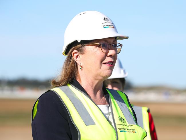 Transport Minister Catherine King at the Western Sydney International Airport. Picture: Gaye Gerard