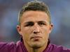 (FILES) -- This file picture taken on August 15, 2015 shows England's centre Sam Burgess lining up before the 2015 Rugby World Cup warm up rugby union match between England and France at Twickenham Stadium, west of London. Burgess, who will play for England in the 2015 Rugby World Cup in England, has only played one national team match but draws wide attention from British media. AFP PHOTO / GLYN KIRK