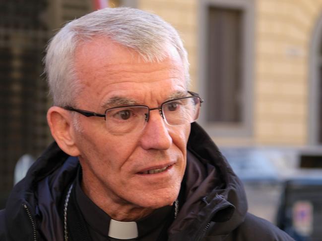 Archbishop of the Archdiocese of Perth Timothy Costelloe at the funeral mass for Cardinal George Pell at Altar of the Chair of St. Peter Basilica on January 14, 2023 in Vatican City, Vatican. Picture: Jacquelin Magnay