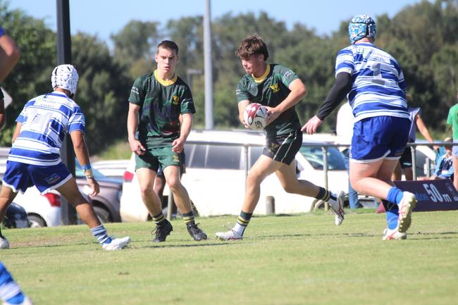 Ballymore Cup rugby action at the Albany Creek Brumbies Junior Rugby Union Club on Friday, April 12, 2024.