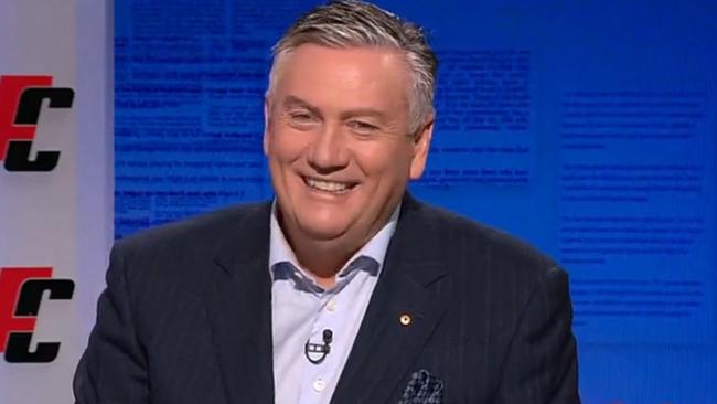 Eddie McGuire was thrilled. Photo: Channel 9