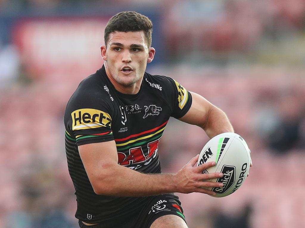 Nathan Cleary during Sunday’s clash in Penrith.