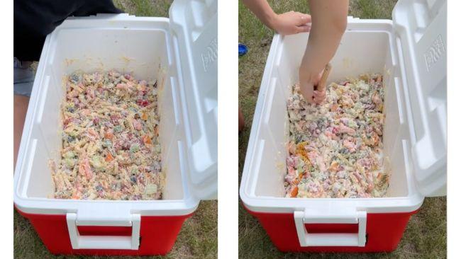 The salad makes for an easy picnic lunch for summertime. Image: Facebook / Janelle & Kate