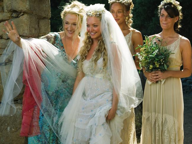 Actor Meryl Streep in a scene from 2008 film 'Mamma Mia'. Pic NBC Universal.