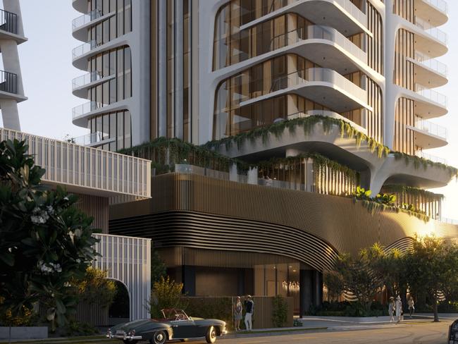 Artist impression of Peerless, a $255m, 36-storey tower proposed for Mermaid Beach. Picture: Supplied.