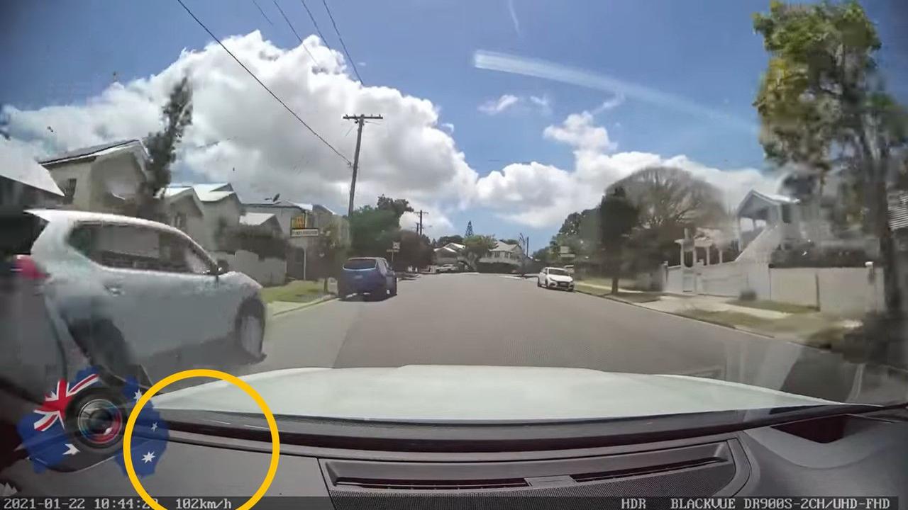 An Audi S5 owner in Brisbane entrusted his luxury car to a local mechanic for a roadworthy test. Picture: Dash Cam footage QLD