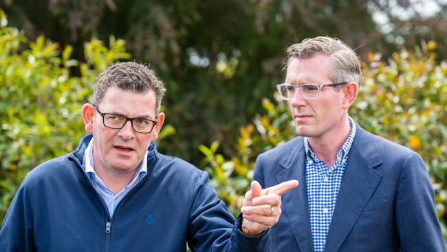 Victorian Premier Daniel Andrews and NSW Premier Dominic Perrottet announced joint funding of $558 million for a rebuild of the Albury hospital last year. NCA NewsWire / Simon Dallinger