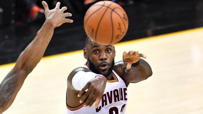 LeBron James will be out to rally his team in game five of the NBA Finals. Picture: AFP