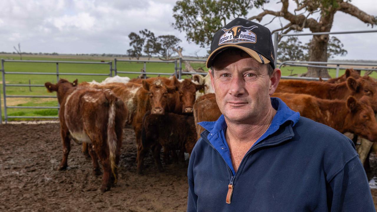 Anthony Hurst at his farm in the South East. Picture: Ben Clark