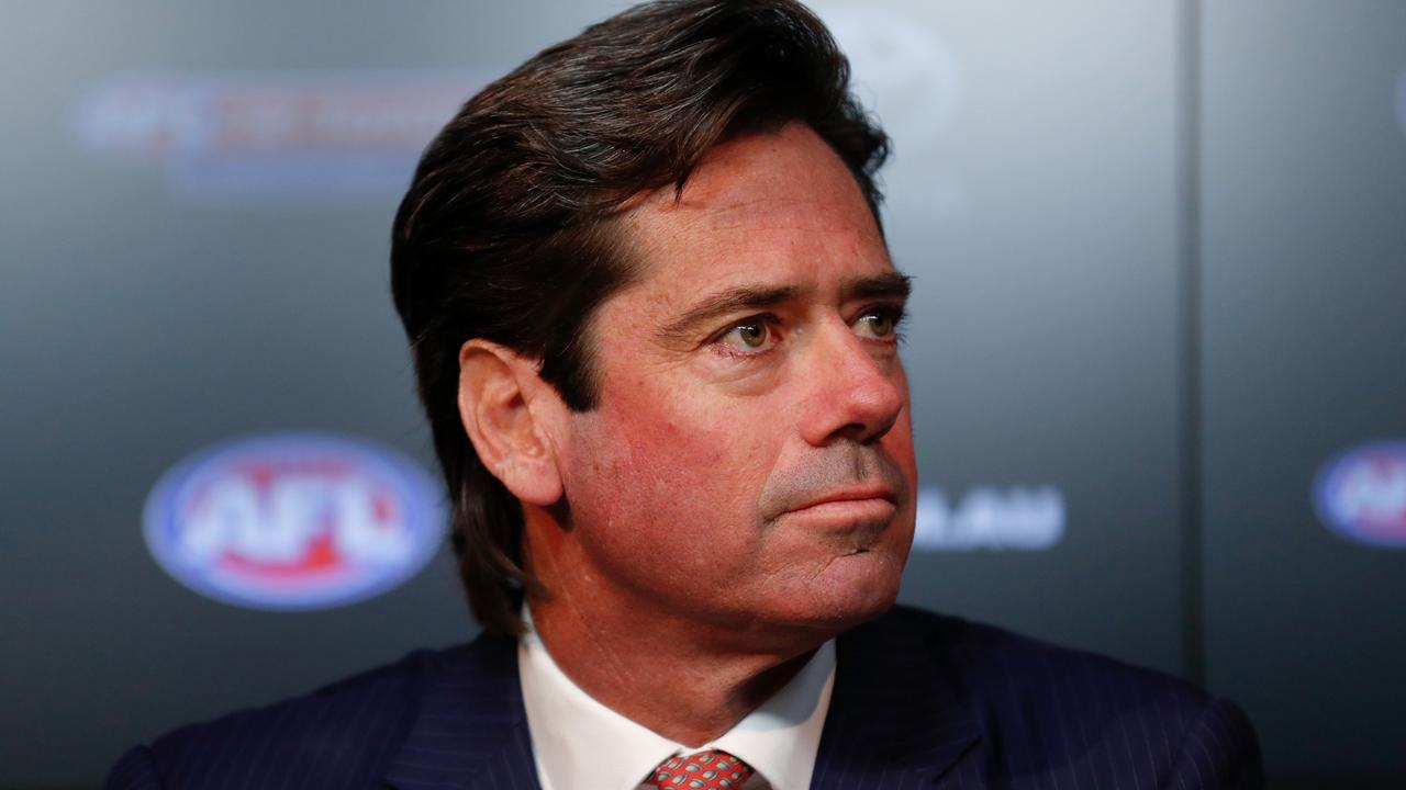 Gillon McLachlan is preparing to negotiate footy’s next broadcast deal. Picture: AFL Photos/Getty Images