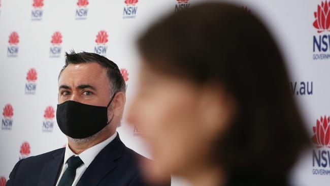 NSW Deputy Premier John Barilaro — prepared to rethink border bubble. (Photo by Lisa Maree Williams-Pool/Getty Images)