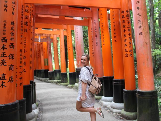 Grace Robinson in Kyoto, Japan. Picture: Supplied