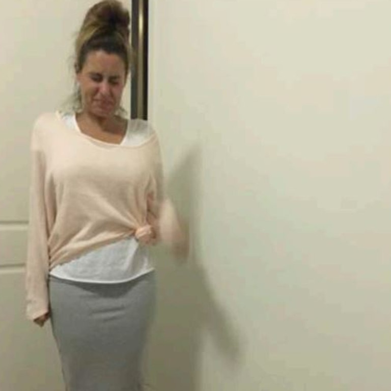 This photo was taken as she was trying on clothes for a stylist. She was constantly sneezing due to the mould spores in her room. Picture: Amie Skilton/Supplied