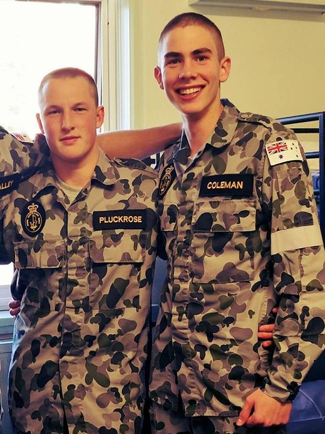 Seaman Jarrad Pluckrose (left) and Seaman Connor Coleman. Picture: Facebook