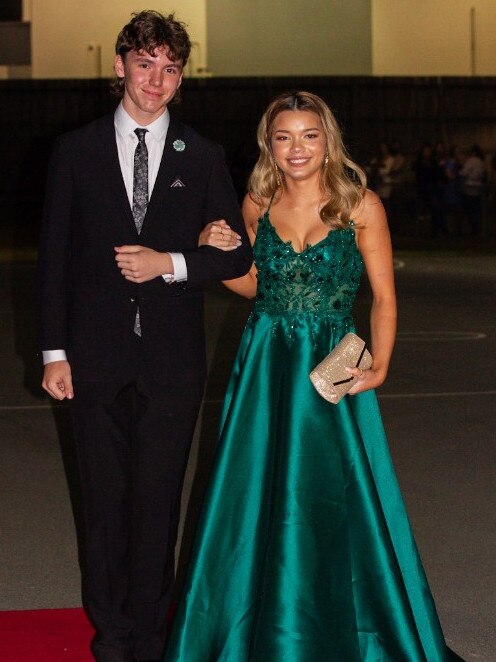 Fiona Robinson and Emanuel Webb at the 2023 Bundaberg State High School Formal.