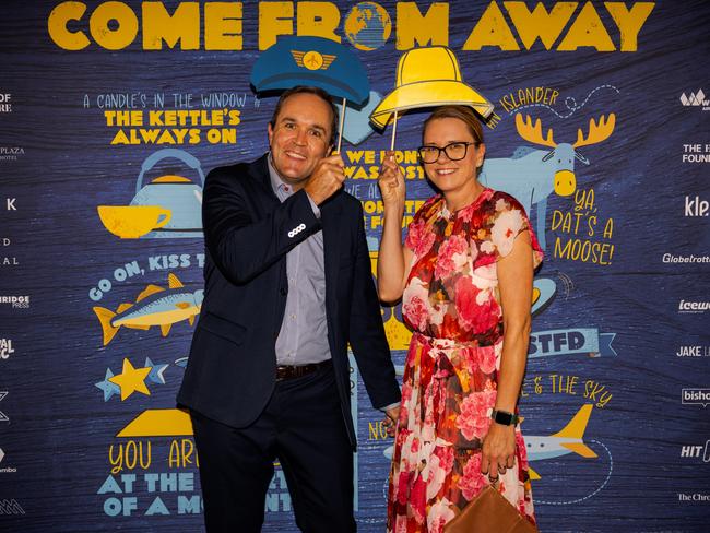 Kyal and Tina Osborne at the opening night function for The Empire's Come From Away at The Rock, Friday, March 14, 2025. Picture: Hey Media