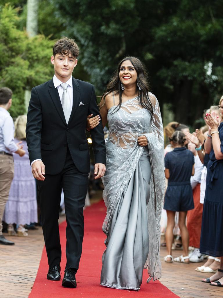 Tharushika Perera and Ted Fawckner at Fairholme College formal, Wednesday, March 29, 2023. Picture: Kevin Farmer