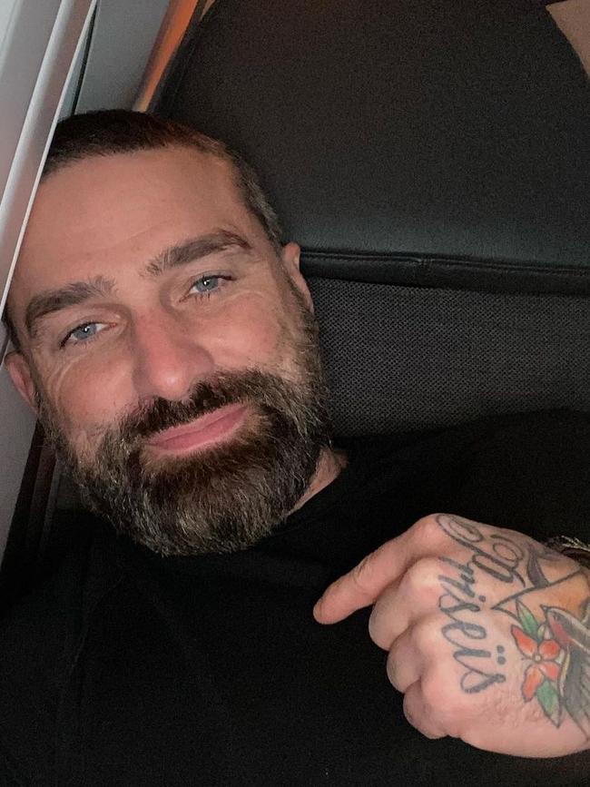 Ant Middleton en route to Australia to film SAS Australia. Picture: Instagram