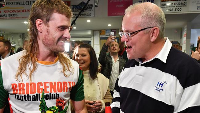 Jarrad Cirkel met Scott Morrison on the campaign trail. Picture; AAP.