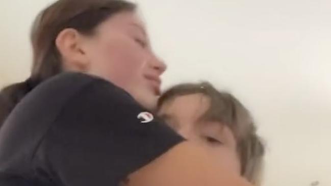 Atis Paul shared a video of Mikaela Testa in hysterics over hate comments. Picture: TikTok/AtisPaul
