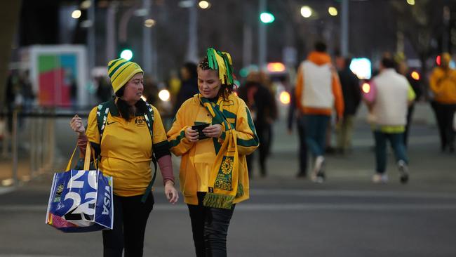 Fans slowly arriving at the stadium. Picture: Mark Stewart