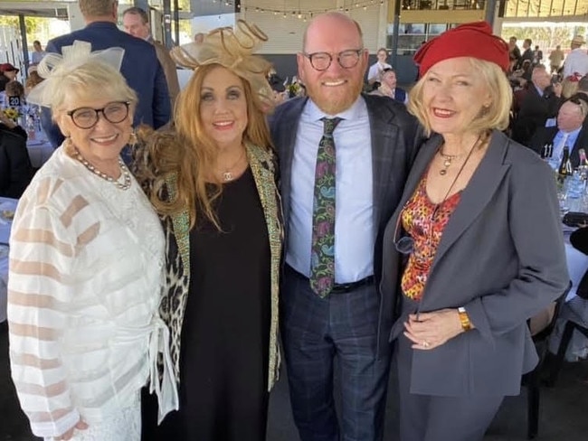 Advance Rockhampton Manager Greg Bowden with Fashion Judge Pia Du Pradal and two Girls Grammar old girls Robyn Clelland (Gold Coast) and Wendy Mulry.