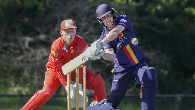 Zac Bauer batting for the Pirates. Picture: Valeriu Campan