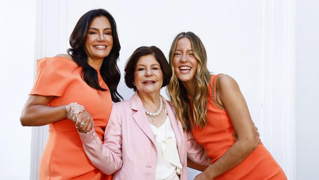 Krissy Marsh with her mother Denise Billinghurst and daughter Milana at home in Sydney ahead of Mothers Day. Picture: Jonathan Ng
