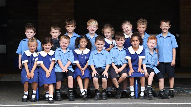 Standing Row: Byron, Oskar, Johnny, Kobie, Ivy-Rose, Ruby-Tuesday, Isaac, Finn. Sitting Row: Madeline, Lani, Hendrix, Aliciea, Levi, Charlie, Amelia, Ashton. Picture: Sue Graham