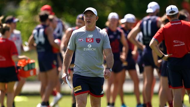 Assistant coach Alan Richardson during a training session last year. He will be the Demons’ general manager of football performance next season. Picture: AAP Image/Sean Garnsworthy