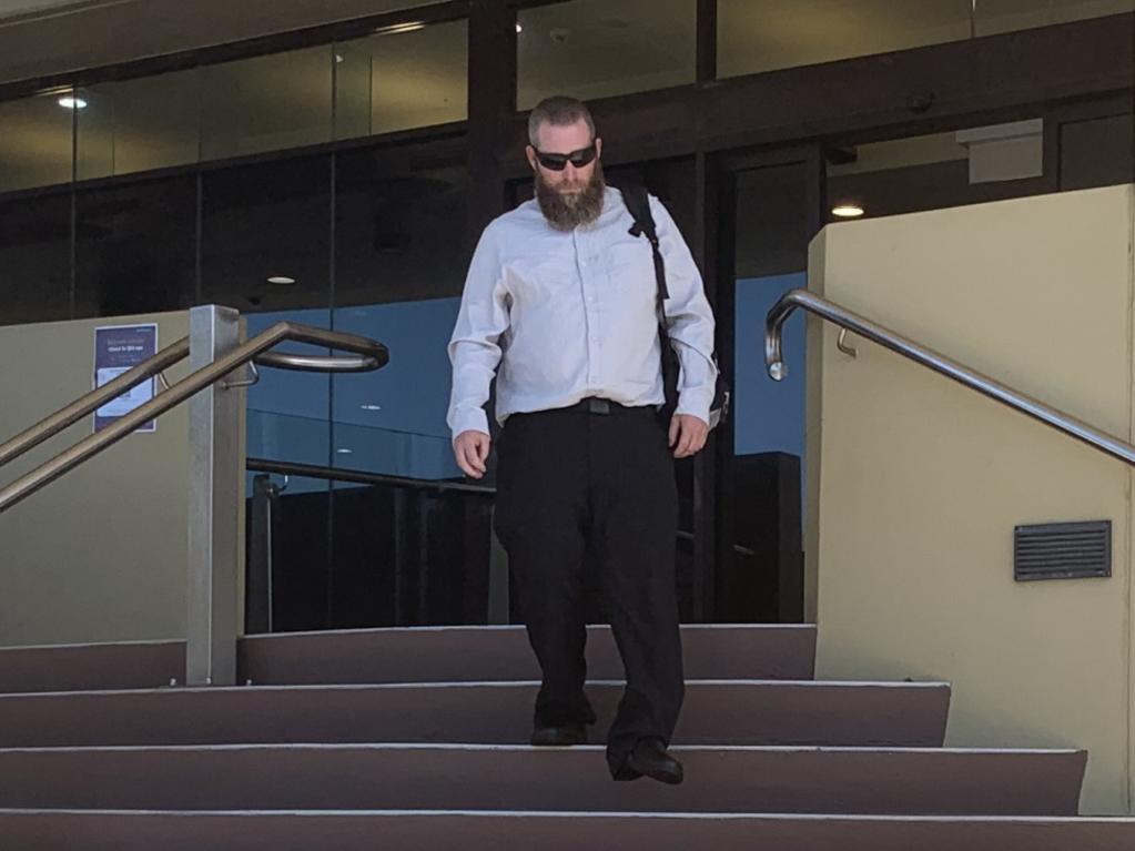 Anthony Andrew Thompson exiting Mackay Courthouse, August 2021. Picture: Lillian Watkins