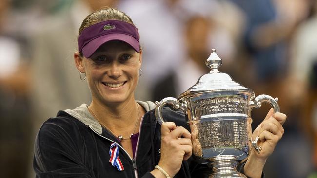 Stosur hasn’t reached a grand slam final since she lifted this trophy back in 2011 at the US Open. Picture: AFP