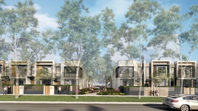 Artist impression of the proposed townhouses.