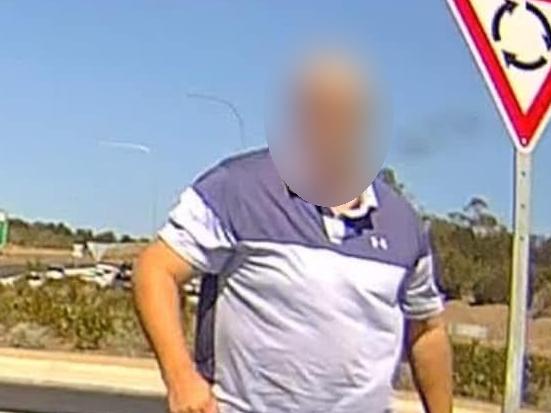 A man has been filmed on dashcam video in a terrifying road-rage incident in Aldinga. Picture: Facebook