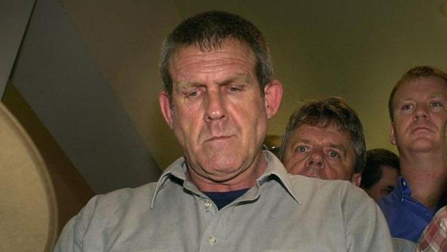 14/11/2003 LIBRARY: 15/11/2003: Bradley John Murdoch arrives under police escort at Darwin Airport to face murder charges of British backpacker Peter Falconio. Picture: PATRINA MALONE