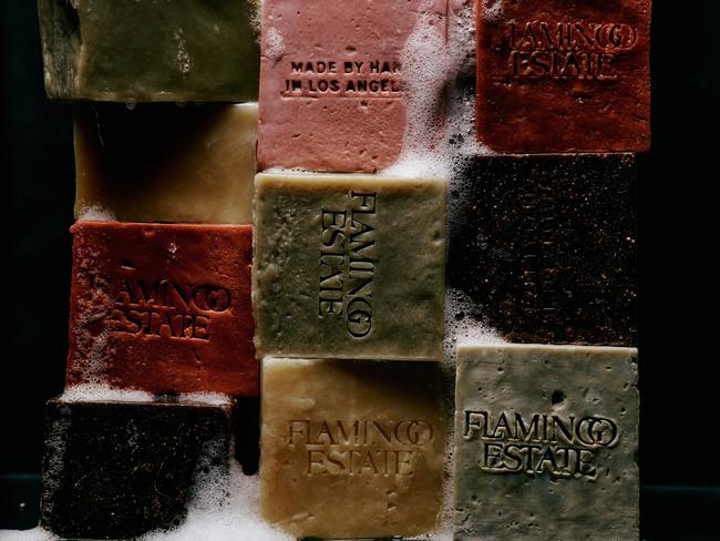 Flamingo Estate soaps containing such things as rosemary and parsley.