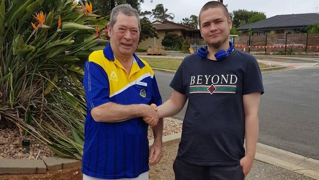 Austin Smith (right) pictured with his grandfather Stanley Broadwood. Picture: Facebook