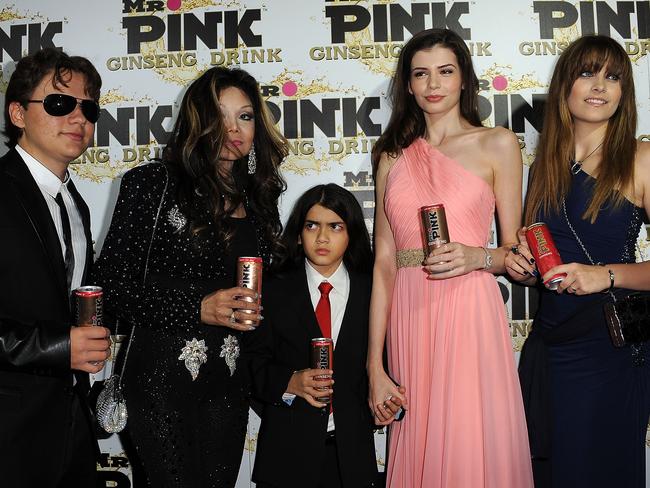 Prince Michael Jackson, LaToya Jackson, Blanket Jackson, Monica Gabor and Paris Jackson in October 2012.